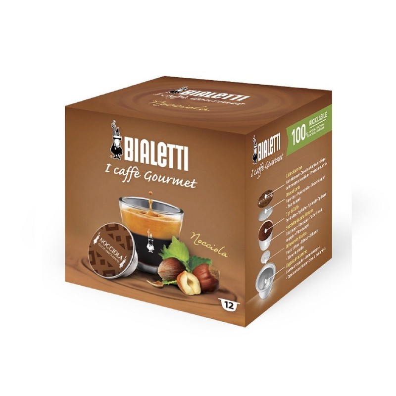 Bialetti Hazelnut Espresso Capsules 48 Count