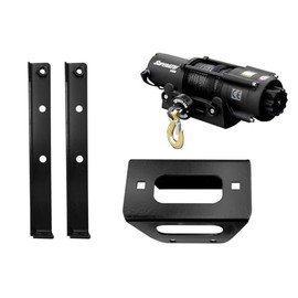 SuperATV Heavy Duty Winch Mounting Plate for Polaris RZR 570 (2008+) - For 4500 & 5000 Lb. Winches