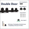 CCJH 7.5FT Sliding Barn Door Hardware Kit, Heavy Duty, Smoothly