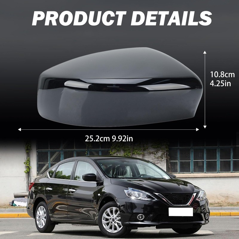 MOFOAP Replacement Right Passenger Side Mirror Cover Caps for Nissan