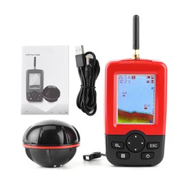 2‑148ft Depth Fish Finder with 100m Wireless Sonar Sensor Fish Detect for Lake Sea Saltwater