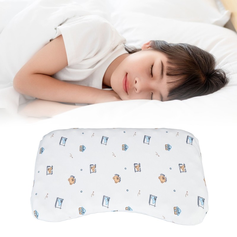 Baby Nursery Pillow Pure Cotton Cartoon Print Wave Single Layer