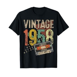 Vintage 1958 67th Birthday Gifts For Men Women 67 Year Old T-Shirt