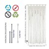 Transcosy Macrame Curtain Boho Doorway Curtains,Handmade String Backdrop Panel Hippie
