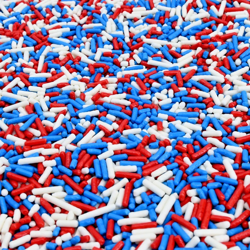 Candy Retailer All American Patriotic Cupcake Sprinkles (Red, White, &