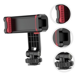 Operitacx Phone Stand for Tripod Cold Shoe Mic Mount ° Rotating Z-axis Adjust Compact for Smartphone Filming