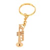 Trumpet Key Chain Pendant Metal Brass Fashionable Stylish Musical Instruments