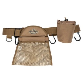 Rig'Em Right Waterfowl Heavy Duty Timber Tree Strap with Steel D-Ring, Large Shell Pouch and Drink Holder - Extra Wide Strap with 3 Oversized, Rubber Coated Steel Hooks