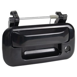 TRQ Tailgate Handle - Black, Compatible with Ford Explorer Sport Trac (2007-2010), F-150 (2004-2014), F-250/F-350/F-450/F-550 Super Duty (2008-2016), Lincoln Mark LT (2006-2008)