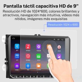Compatible Autoestéreo 9inch Volkswagen Jetta Vento Skoda Cinta Audio Del Coche 4+32g Ram Vrvalue