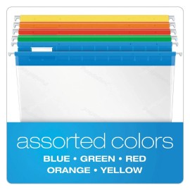 Esselte Pendaflex 55708 1/5-Cut Tabs Letter Poly Hanging Folders - Assorted (25/Box) New