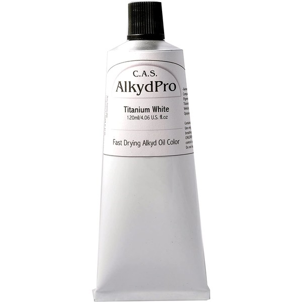 C.A.S. Paints AlkydPro Fast-Drying Oil Color Paint Tube, 70ml, Titanium White