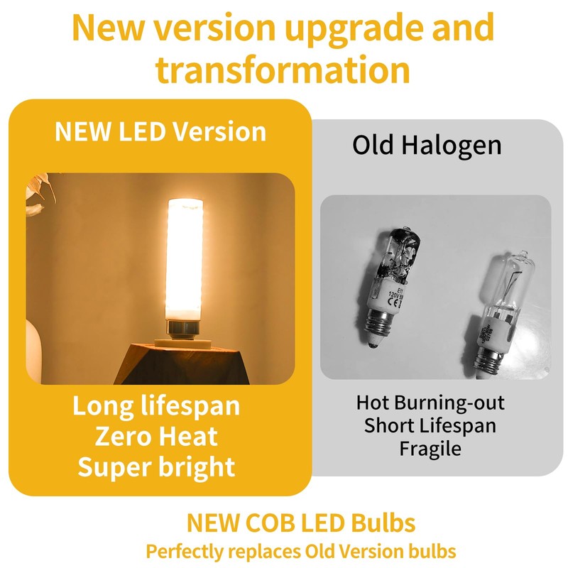 Dimmable JDE11 Led Bulbs 120V 100W Halogen Candelabra Bulbs Equivalent,COB