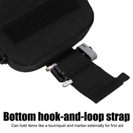 Drop Down Pouch for Tactical Vest, Bum Bag for Plate Carrier, Tactical Drop Dangler Bag with Hoop and Loop for Chest Rig Vest, gray, Classique