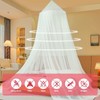 Mosquito Net For Bed, Dome Single Door White Bed Canopy,