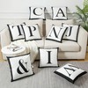 26 Letter & Sign Throw Pillow Covers Decorative Pillowcase Black/White