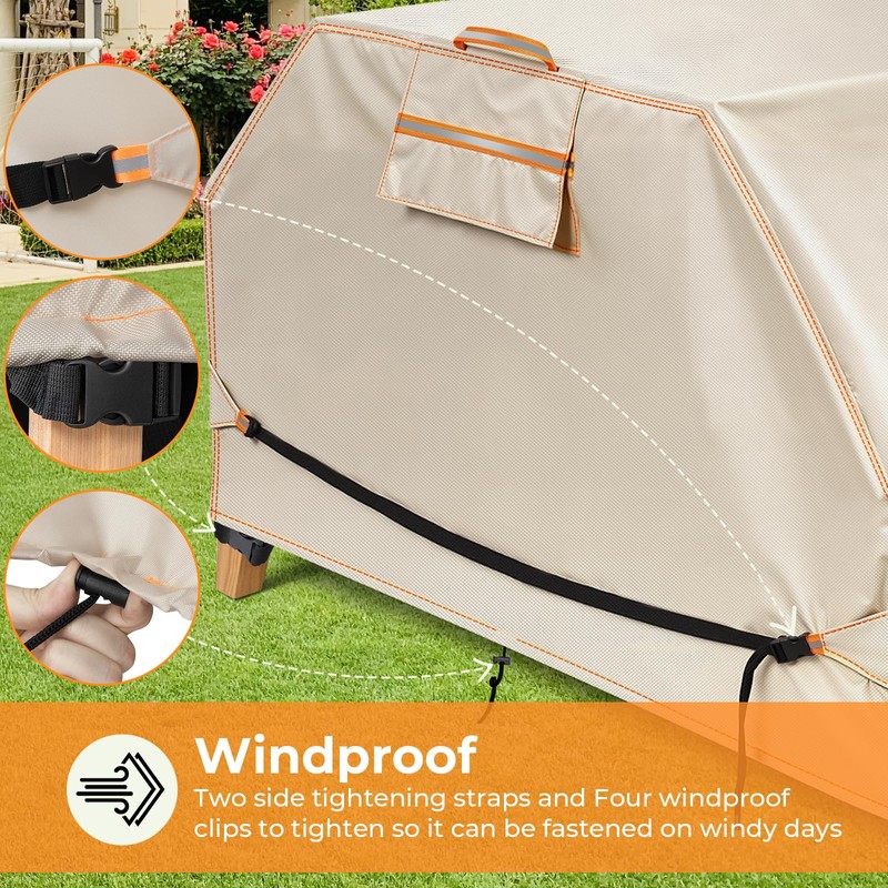 Patio Picnic Table Cover Waterproof, 70 / 72 Inch Patio