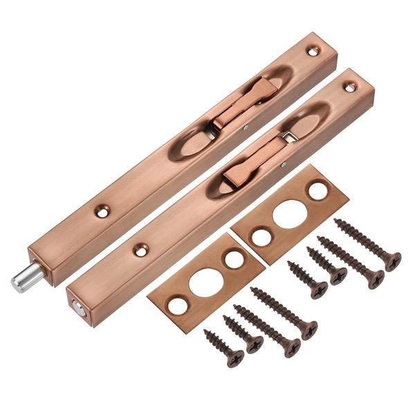 uxcell uxcell 2Pcs Door Bolts Latch 8 Inch, Stainless Steel