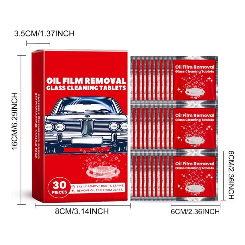 Tabletas Efervescentes Limpiadoras De Película De Aceite Par