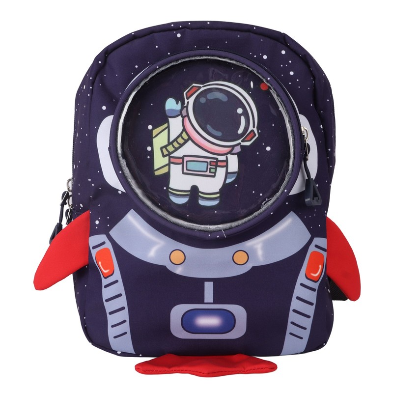 Kids Backpack Cartoon Spaceman Style Anti Lost Rope Large Capacity