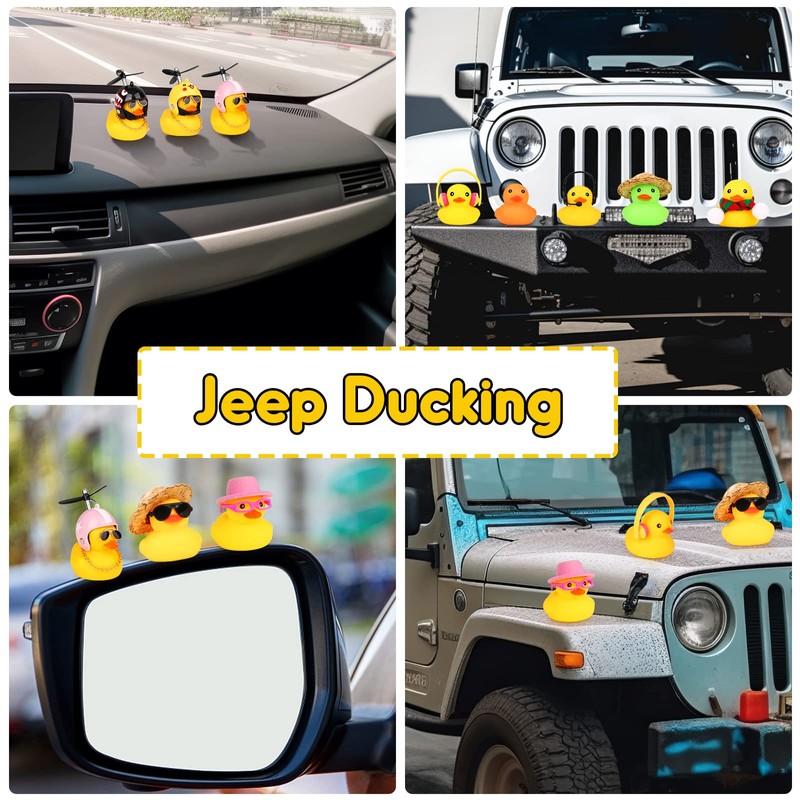 12 Packs Rubber Duck Holder Compatible with Jeep Duck Mount