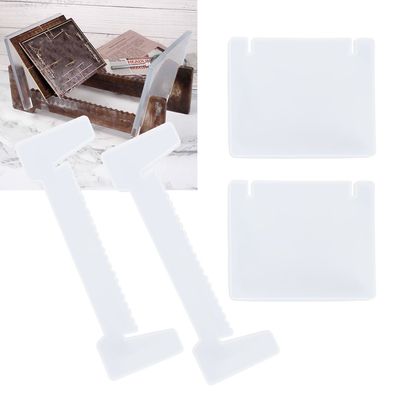Crystal Epoxy Storage Shelf Mold Desktop Clear Silicone Die DIY