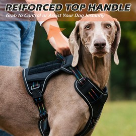 Tactical Dog Harnesses Adjustable Reflective Dog Vest with Handle Reinforced Pet Vest with Anti-Pull Front Clip for Outing Training