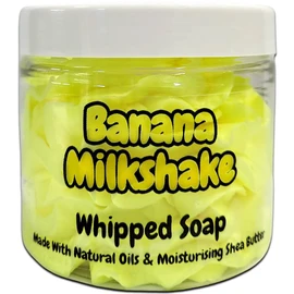 Banana Milkshake - 150g Whipped Soap - Shower Fluff - Body Wash - Vegan Friendly - Puddle of Wax - Made in the UK