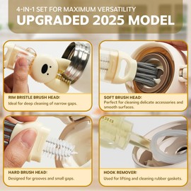 Cup Lid Cleaning Brush, 3 in 1 Cup Cleaner Brush New Multifunctional Lid Cleaner Lid Brush Cleaning Tool Multipurpose Bottle Gap Cleaner Brush Green