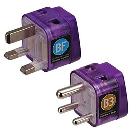 Overseas Travel Conversion Adapter Plug Economical erepuragu W Set of 2 (BF type + B3 Type) RW – bxl-ws11