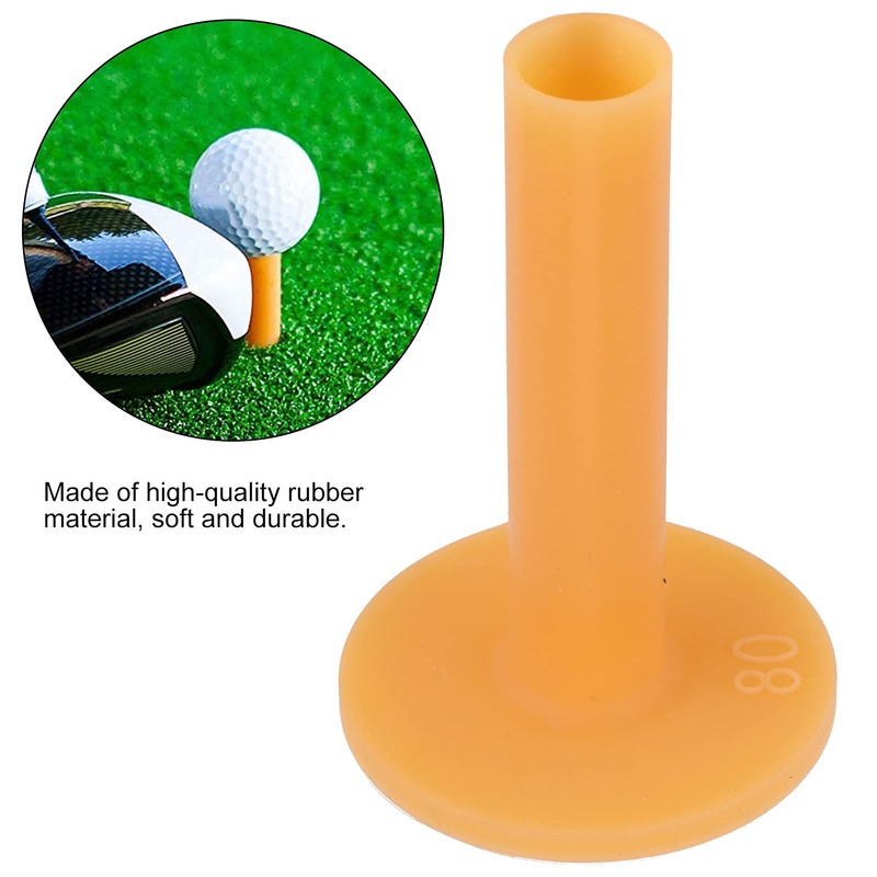 Agatige Golf Tees 80mm Rubber Golf Tees Holder for Driving