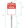 2Pack Blank Reserved Parking Sign with 36" Stakes, Write-On Sign