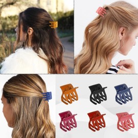 Brautperlen-Haarspangen für Damen, 12 Stück, Kunststoff, Mini-Klauen-Haarspangen, elegant, geometrisch, hübsche Haarspangen, Mädchen, einfache 6-teilige Haar-Accessoires für Mädchen, Frauen, Kinder,