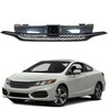 waltyotur Front Upper Grille W/Chrome Trim Replacement for Honda Civic