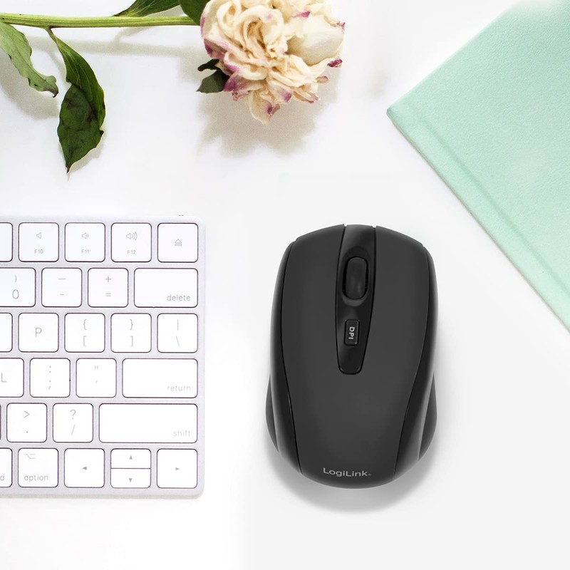 LogiLink ID0031 Wireless optische Mini Maus schwarz