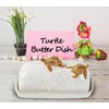 Turtle Stylish Ceramic Butter Dish Covered with Lid and Handle