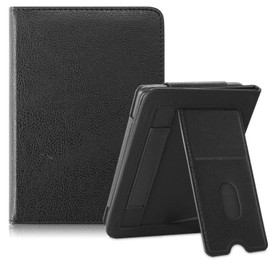 DINGGUAGUA Case Compatible with Tolino Shine Color/Shine 5 (2024)/Shine 4(2022) & Kobo Clara Colour/Clara BW (2024)/Clara 2E (2022) E-Reader, Protective Case with Stand with Hand Strap, Black
