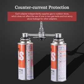 3 In 1 Butane Adapter with Stable Bracket Gas Cartridge Head Conversion Adapter Nozzle Bottle Type Butane Convertor