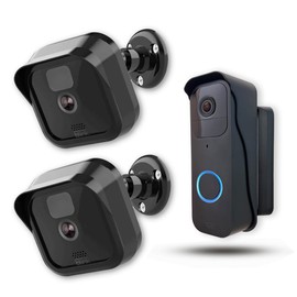 Blink Video Doorbell Mount + Blink Outdoor 3 camera mount 2pack, Waterproof Protective Blink mounting kits for Blink Home Security System, Easy Installation, Black
