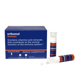 Orthomol Immun, Immune Support Supplement, Daily Immune System Booster, Vitamins A, B, C, D, E, Zinc, Selenium & Iodine, 30-Day Supply of Tablets & Drinkable Vials