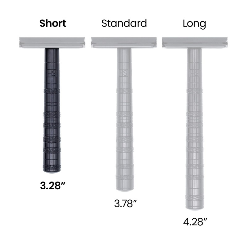 HENSON SHAVING AL13 Replacement Handle, Short Jet Black