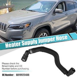 X AUTOHAUX Heater Supply Jumper Hose for Chrysler 200 2.4L 2015-2017 for Jeep Cherokee 2.4L 2014-2018 Heater Hose Connector Replace 68199254AB