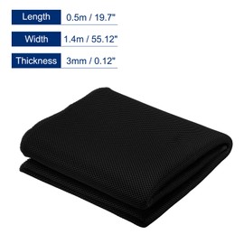 MECCANIXITY Speaker Grill Cloth 20 x 55 Inch Stereo Mesh Fabric Protective Dustproof Cloth for Home Speaker Repair Black