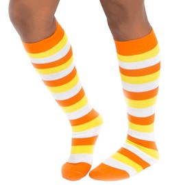 Chrissy's Socks Women's Candy Corn Striped Knee Socks 7-11