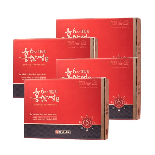 Ilyang Pharmaceutical 6-year-old daily red ginseng stick 10g x 30 pieces x 4 boxes / 일양약품 6년근 데일리 홍삼스틱 10g x 30개입 x 4박스