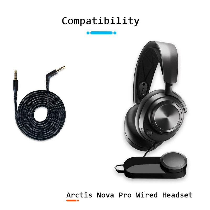 QJYTH Replacement Cable Cord Compatible with SteelSeries Arctis Nova Pro