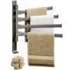 Swivel Towel Rack - Thicken 4-Arm Towel Bar, 180° Space