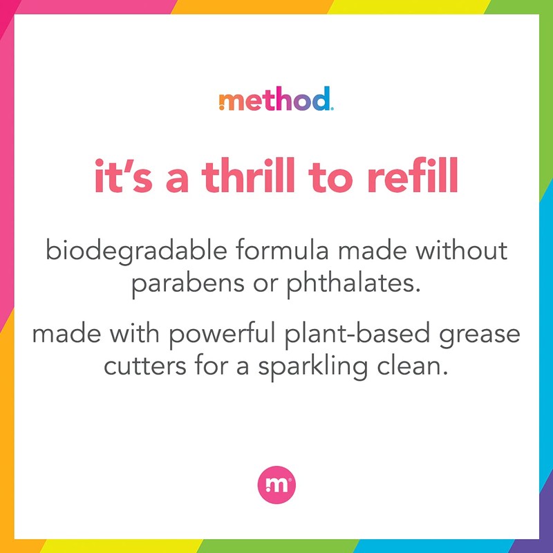 Method Gel Dish Soap Refill, Lime + Sea Salt Scent,