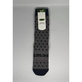 CARILOHA Men's Bamboo Trouser Socks Dot Gray S/M