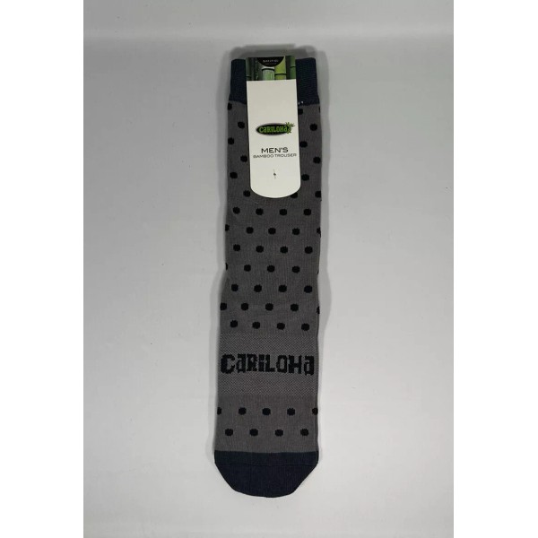CARILOHA Men's Bamboo Trouser Socks Dot Gray S/M